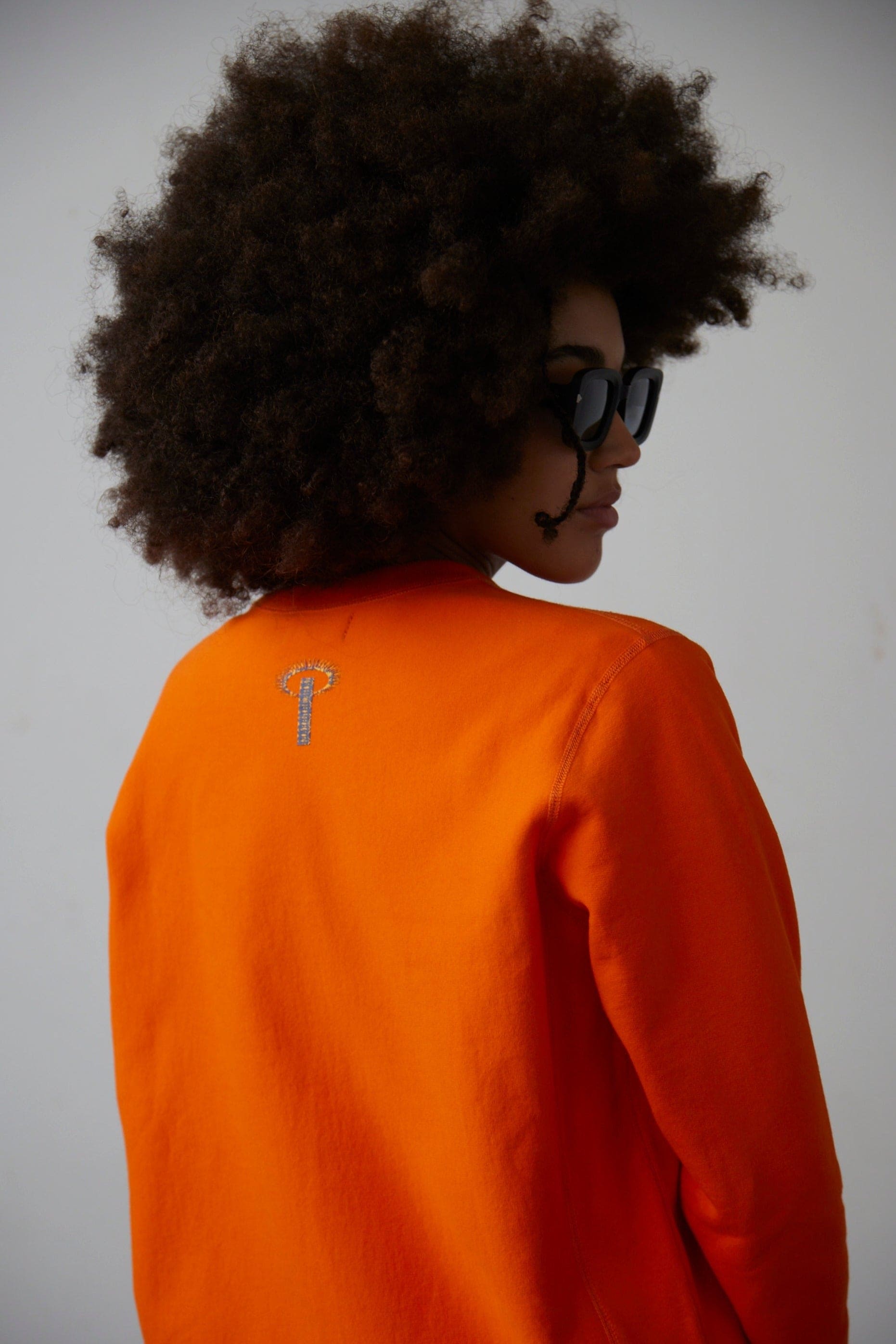 INSHRA “Royal Heritage” Fleece Crewneck Bright Orange - shopinshra
