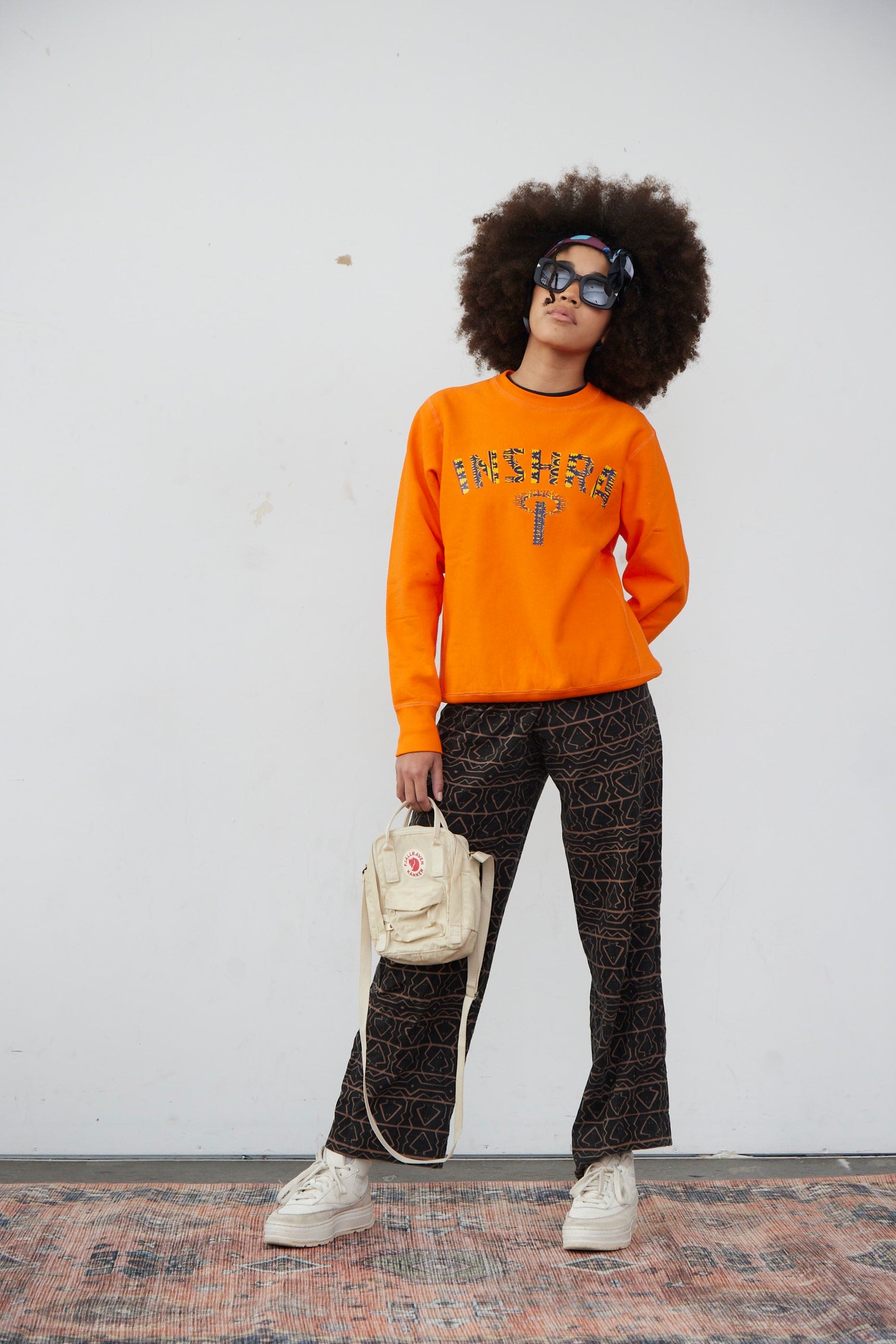 INSHRA “Royal Heritage” Fleece Crewneck Bright Orange - shopinshra