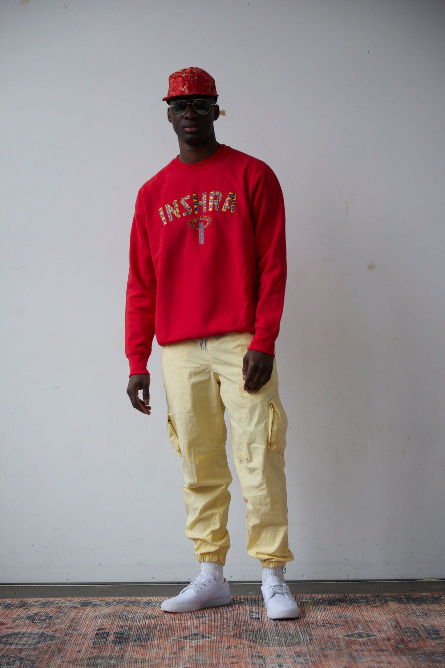 INSHRA “Royal Heritage” Fleece Crewneck Imperial Red - shopinshra