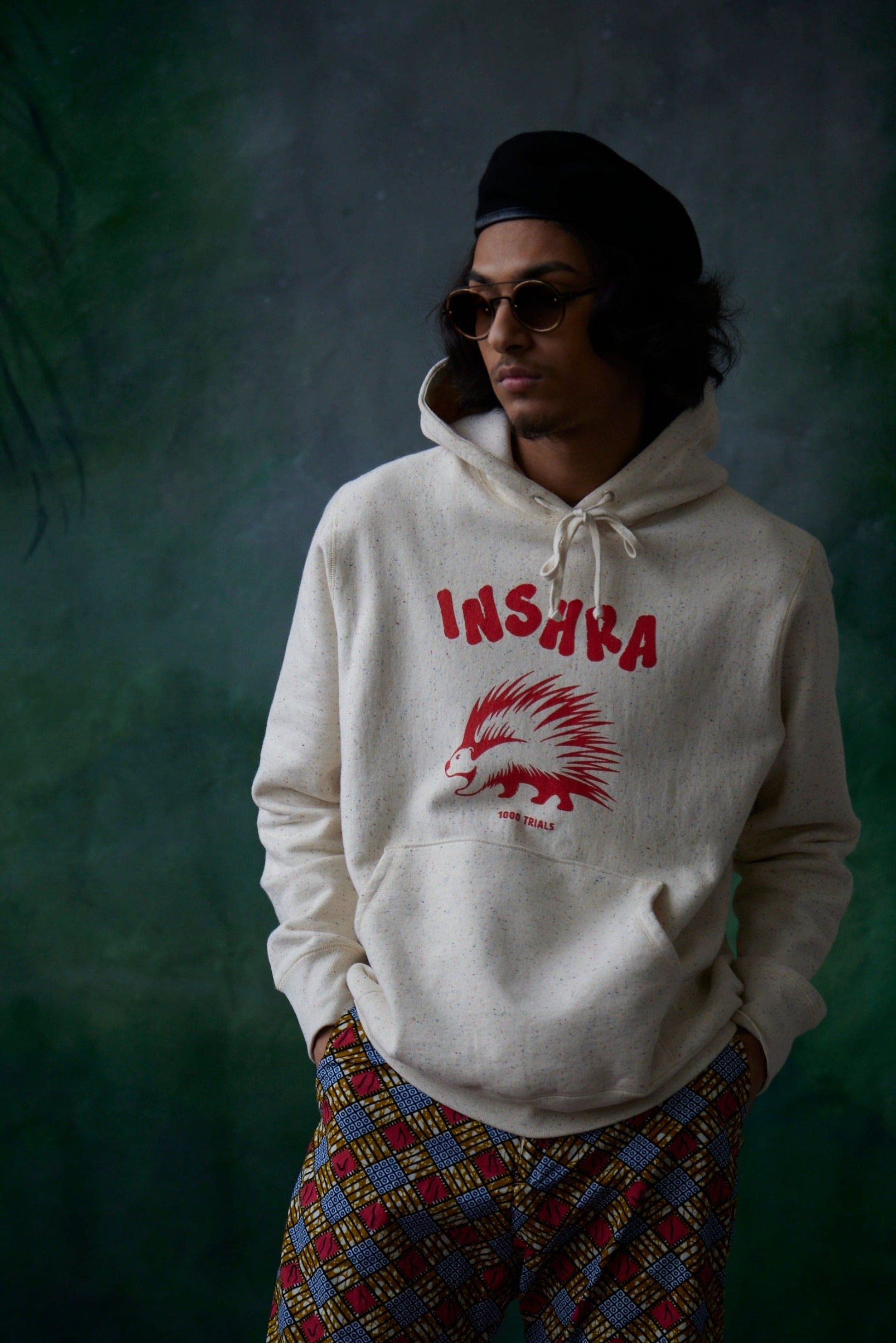 INSHRA “1000 trials” Fleece Hoodie Confetti - shopinshra