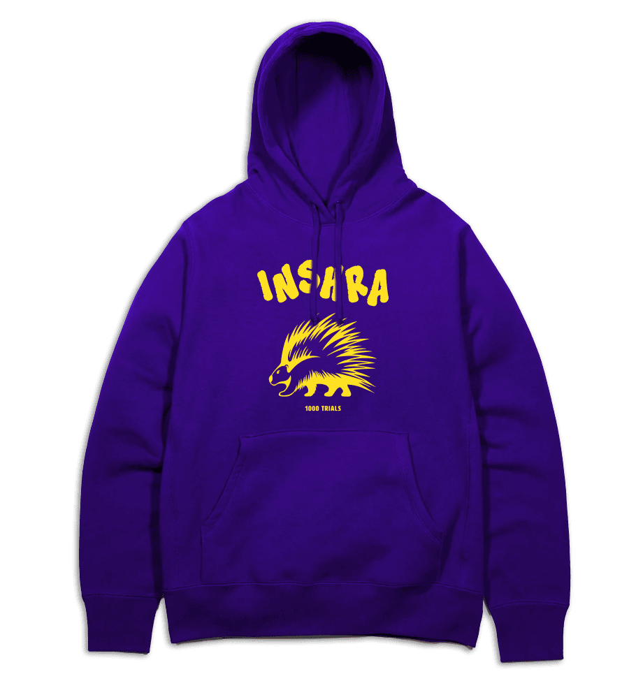 INSHRA “1000 trials” Fleece Hoodie Melodic Purple - shopinshra